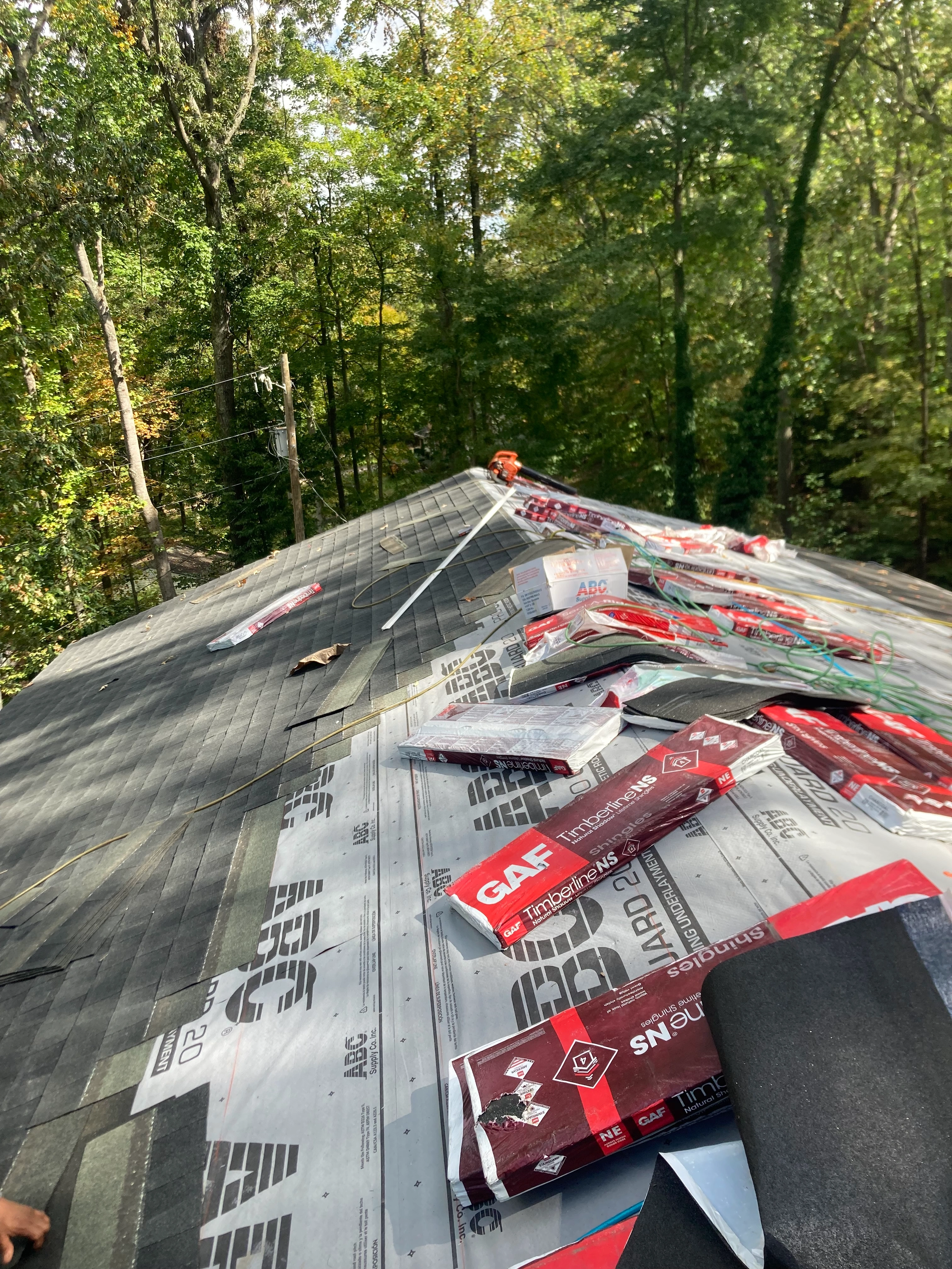 Roof before repair and replacement