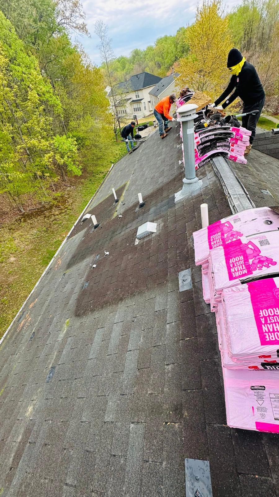 Roof before repair and replacement